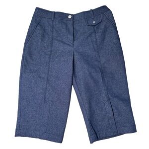 St. John Sport Designer Blue Classic Tailored Bermuda Shorts Size 6